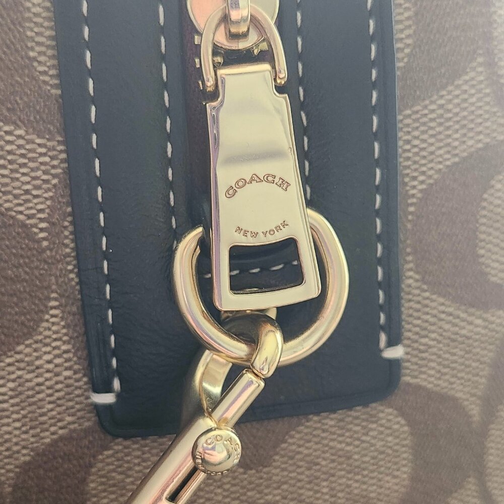 Coach X Disney Villain Patches Rowan Satchel - Signature Canvas & Gold Hardware - Picture 6 of 13